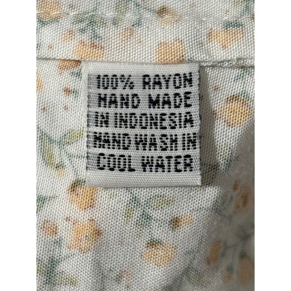 Sokie Collective NWT The Mini Flicker Dress Yellow Green Floral Tiered Rayon L - Picture 10 of 10